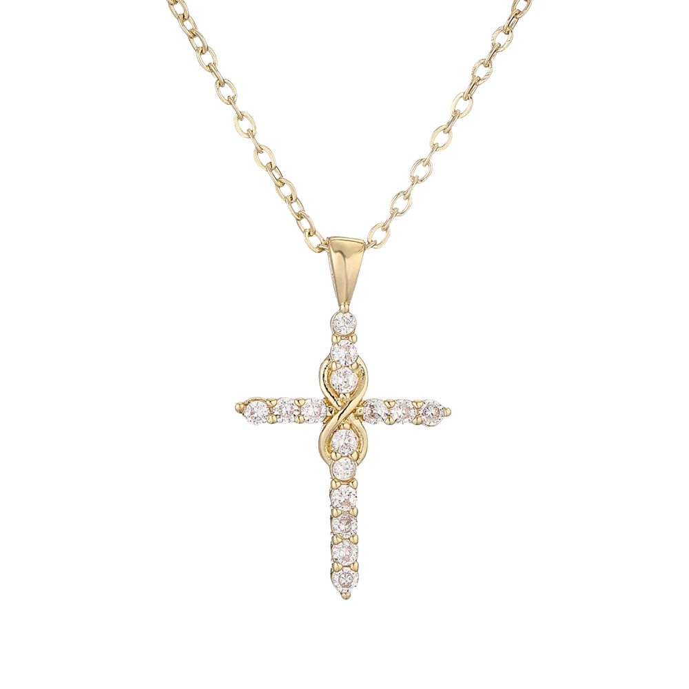 Golden Forever Cross Necklace