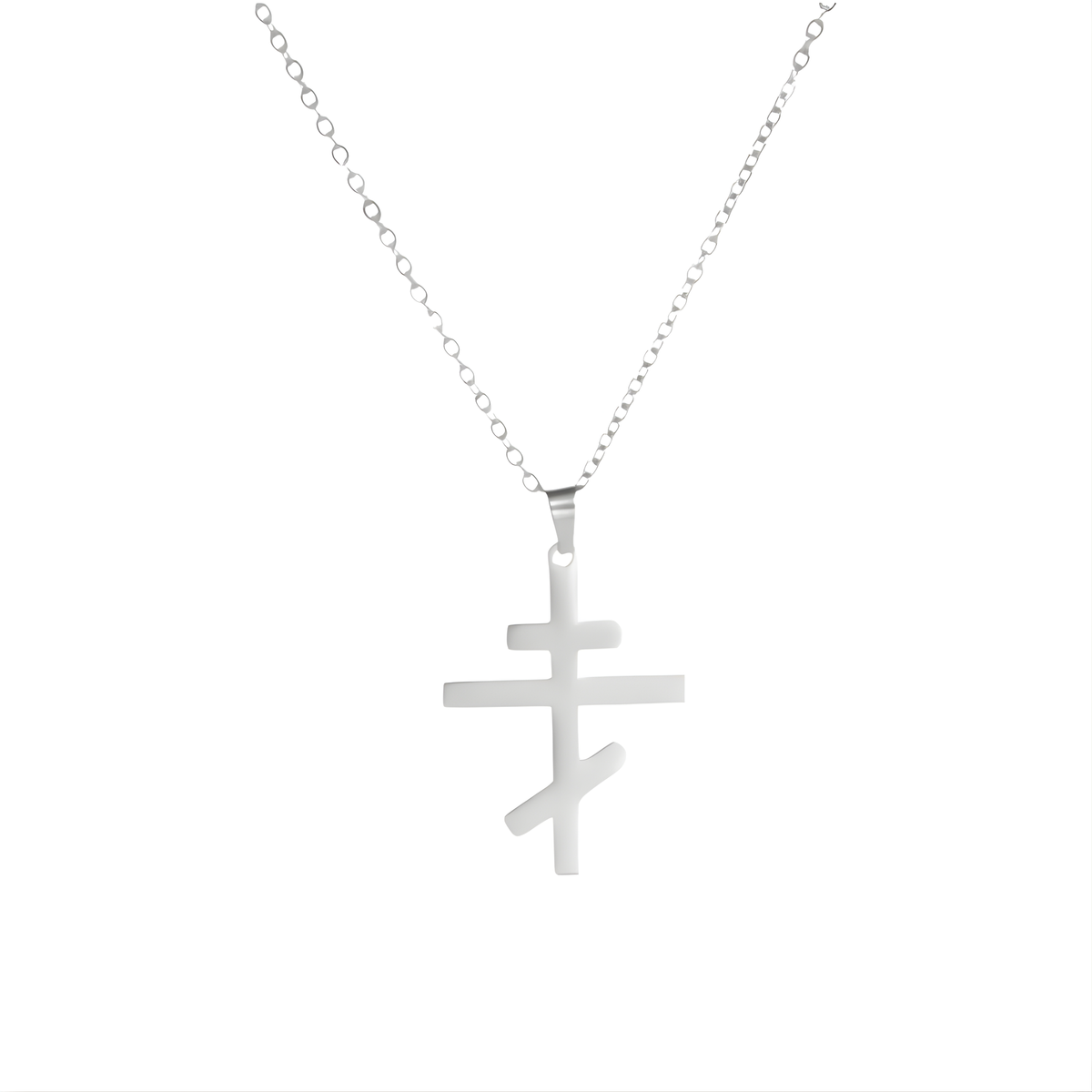 SIlberne Orthodoxe Kreuzkette