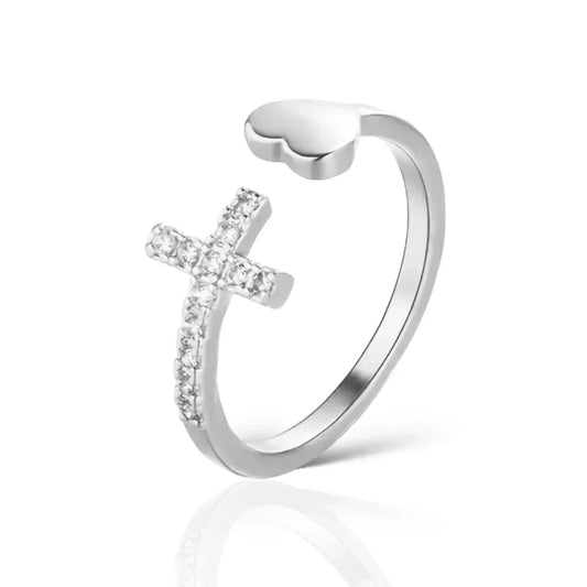 Heart Cross Ring