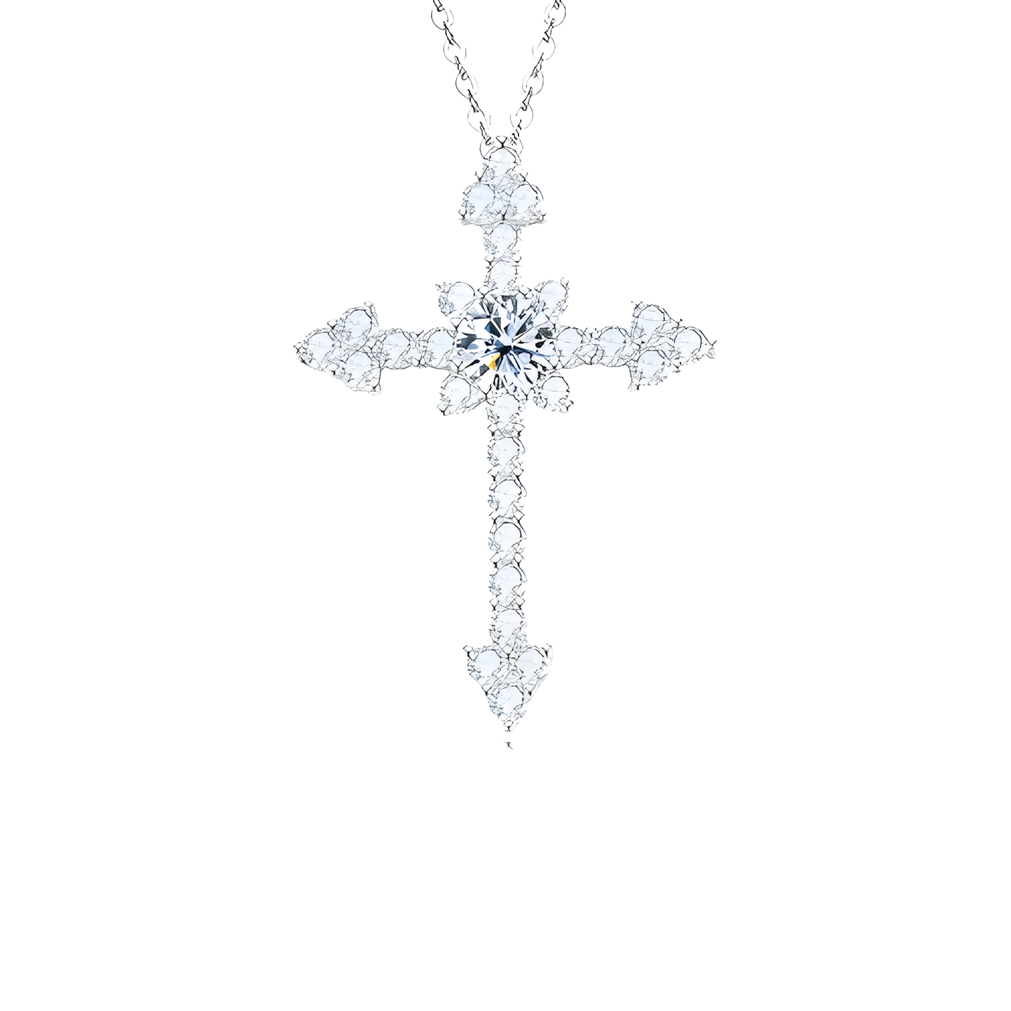 Shimmer Cross Necklace