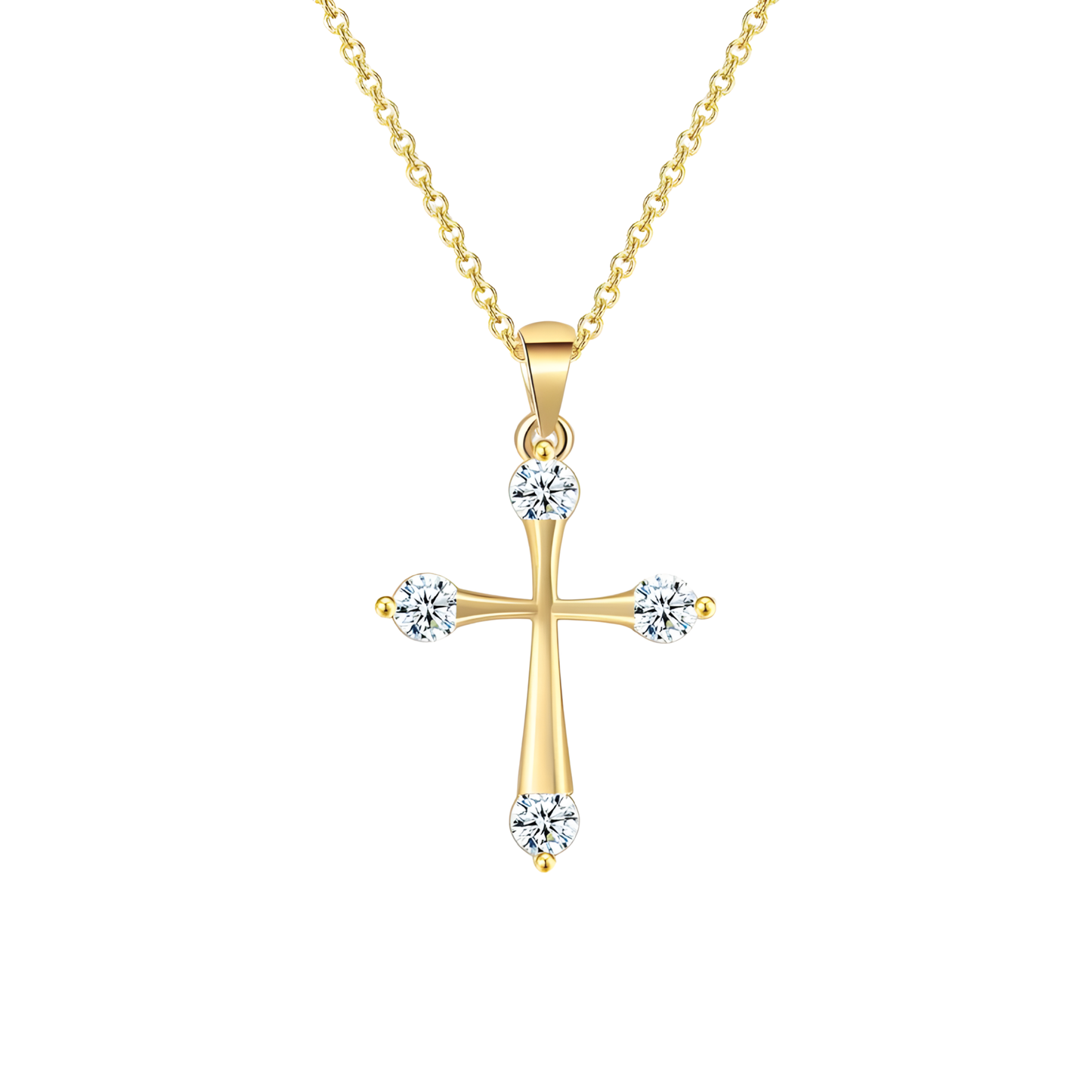 Elegant Golden Cross Necklace