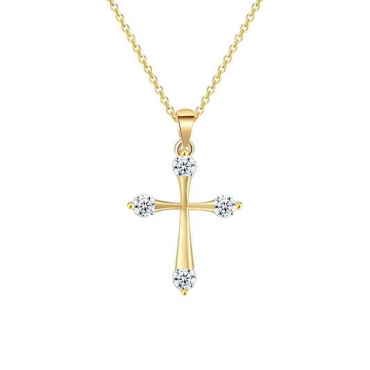 Elegant Golden Cross Necklace