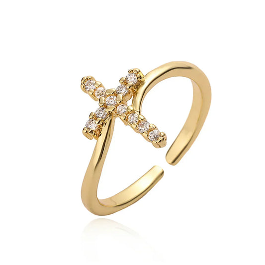 Elegant Cross Ring