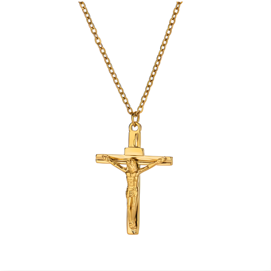 Goldene Jesus Kruzifix Kette