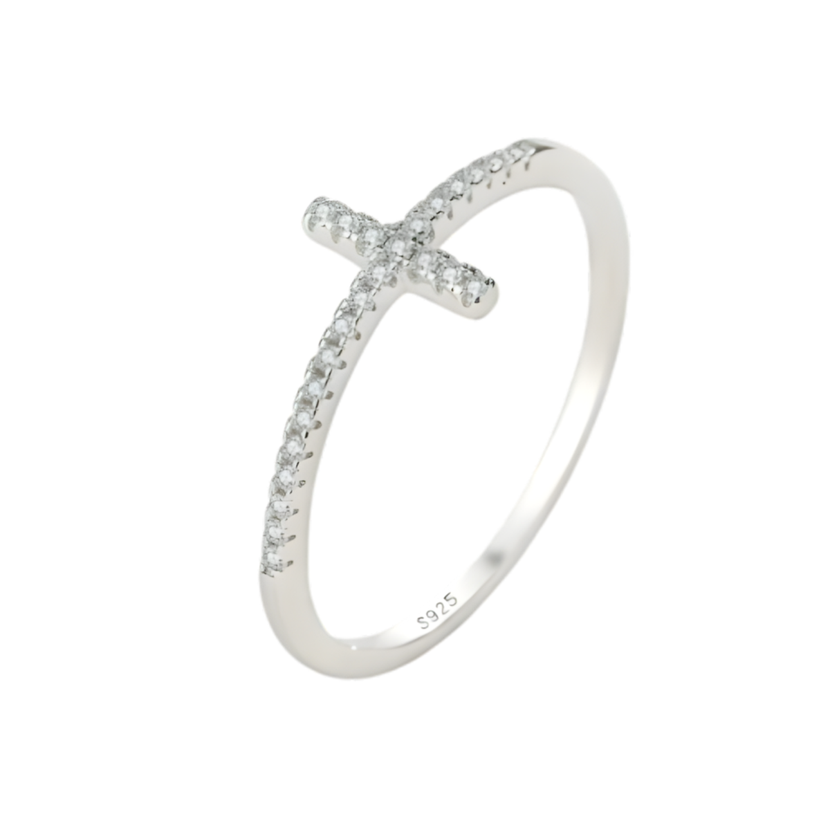 925 Silber Kreuz Ring