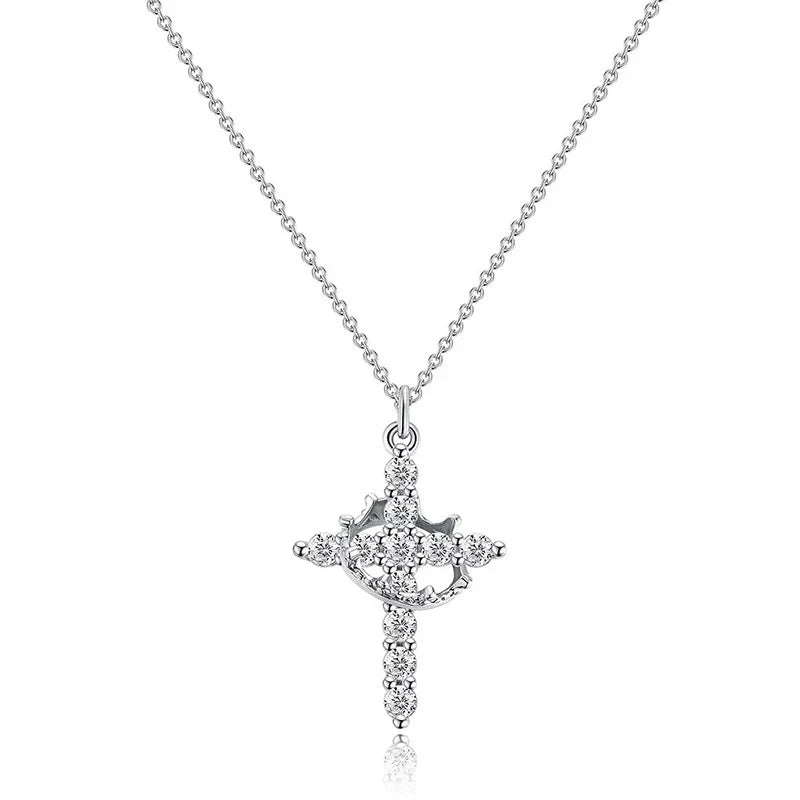 Silver Ring Cross Necklace